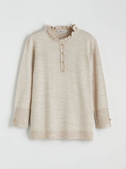 F?rf?rl? Dik Yaka Kad?n Triko Kazak