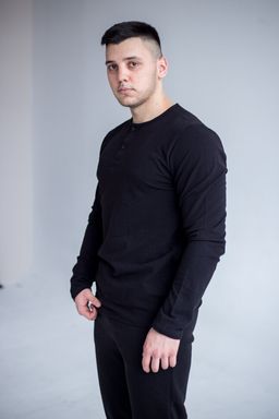 100% ХЛОПОК ПИКЕ Лонгслив мужской