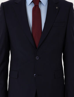 Lacivert Slim Fit %100 Y_n Klasik Tak_m Elbise - Cacharel фото 7