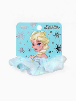 Цена за 2 шт. Резинка для волос «Перламутр» голубая, Холодное сердце