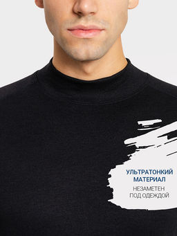 Прилегающий лонгслив термо в черном цвете - Mark formelle фото 3