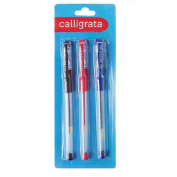 Набор гелевых ручек, 3 цвета: красный, синий, чёрный, 0.5 мм - Calligrata фото 3