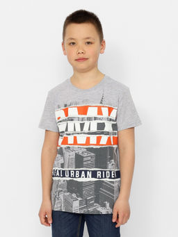 CRB wear/CSJB 63568-11-375 Футболка для мальчика,светло-серый меланж/Ex.Cherubino