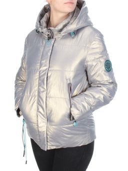 8262 SILVER Куртка демисезонная женская BAOFANI (100 гр. синтепон) - Фабричный китай фото 3
