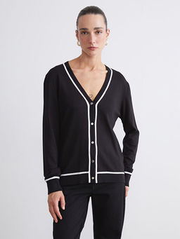 V Yaka Kad?n Triko H?rka