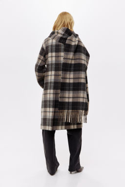 Abrigo en mezcla de lana con cuello tipo bufanda - H&m фото 7