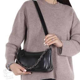 Сумка женская кожаная 9279NN black Natale Navetta в Новосибирске