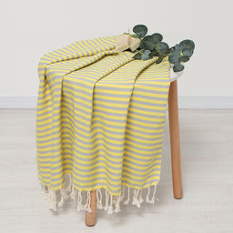 Пештемаль Полосы 100х180 см, жёлтый