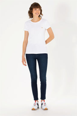 Женская белая футболка с круглым вырезом Неожиданная скидка в корзине - U.s. polo assn фото 3