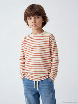 Bisiklet Yaka Bask?l? Erkek ?ocuk Ti??rt 3l?