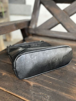 Женская сумка хобо из эко кожи 007 Черный - Cidirro фото 7