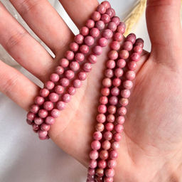 Бусины для рукоделия из Родонита