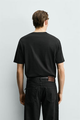 CAMISETA CROPPED FIT ACABADO MERCERIZADO / Negro - Zara фото 3