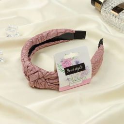 Цена за 2 шт. Ободок для волос «Роуз», 2.5 см, розовый