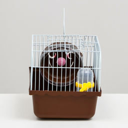 Клетка для грызунов Пижон, 23 х 17 х 17 см, коричневая  фото 3
