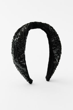 BEADED VELVET HEADBAND - Zara фото 5