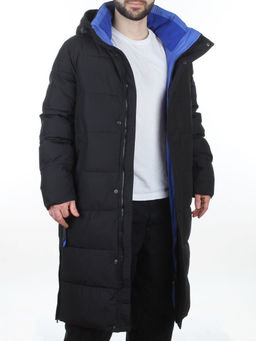 6896 BLACK Куртка мужская зимняя удлиненная (200 гр. холлофайбер)