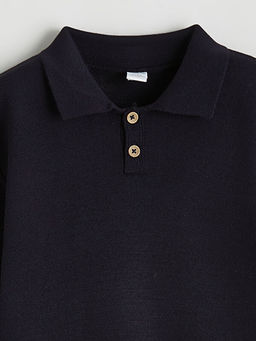 Polo Yaka Uzun Kollu Erkek ?ocuk Kazak