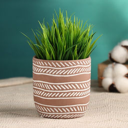 Кашпо для цветов «Узоры», 8×8×8.5 см, керамик, МИКС