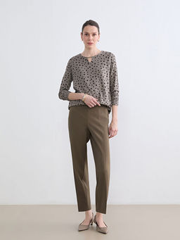 Bisiklet Yaka Desenli Bluz