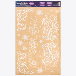 Наклейки новогодние для окон Морозные узоры, многоразовые, 33?50 см