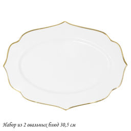 205-582 Набор из 2 овальных блюд 30,5см MAGNOLIA GOLD в под.уп.(х12)Фарфор - Lenardi фото 2