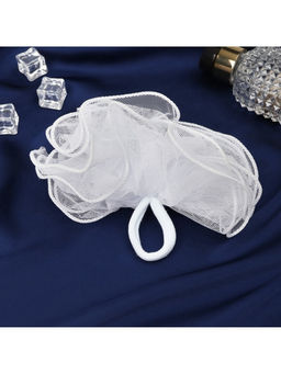 Цена за 6 шт. Бант для волос на резинке «Школьница», d=13 см, белый