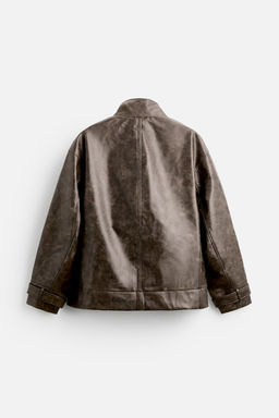 LIMITED EDITION LEATHER EFFECT JACKET - Zara фото 9