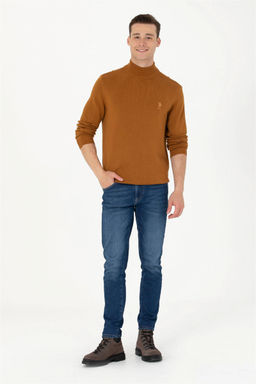 U. S. Polo Assn Мужской базовый свитер кокосового цвета - U.s. polo assn фото 4