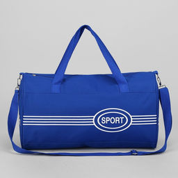 Сумка спортивная на молнии, длинный ремень, цвет ярко-синий - Simaland фото 3