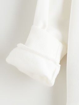 Bisiklet Yaka Fiyonk Bask?l? K?z ?ocuk Sweatshirt