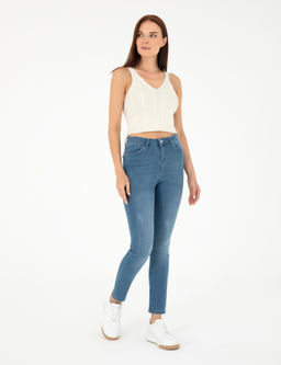 A__k Mavi Slim Fit Jean Pantolon