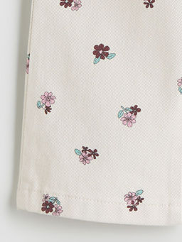 Wideleg ?i?ekli K?z ?ocuk Pantolon