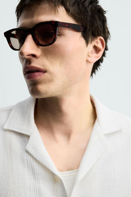 CAMISA REGULAR FIT JACQUARD RAYAS / Blanco roto - Zara фото 6