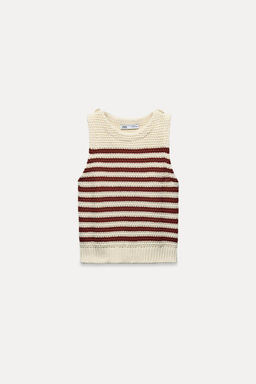 SLEEVELESS KNIT TOP WITH GOLD BUTTONS - Zara фото 5