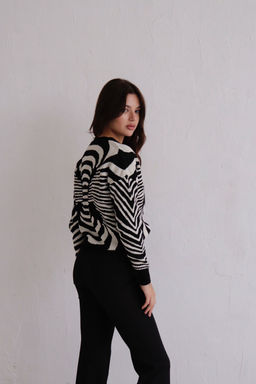 10446 Джемпер чёрно-белый - Martichelli фото 16