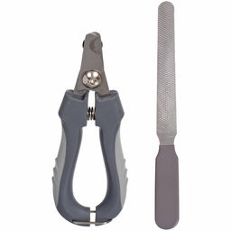 Цена за 2 шт. Набор для груминга "Ухоженный Бро", когтерез и пилка, цвет серый (блистер U)