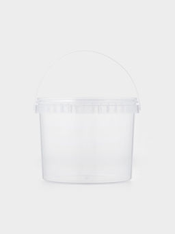 Цена за 60 шт. Ведро одноразовое с крышкой, 3 л, d=19 см, пластик пищевой, прозрачное - Simaland фото 2