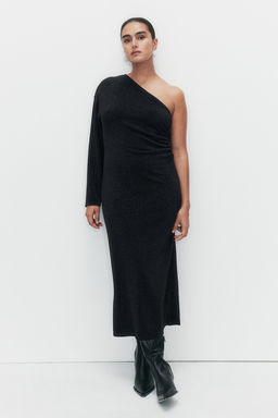 Glittery one-shoulder dress - H&m фото 3