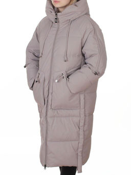 6615 BEIGE Пальто зимнее женское (200 гр. холлофайбер)