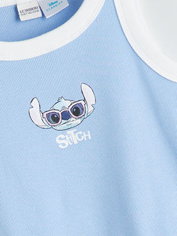 Bisiklet Yaka Stitch Bask?l? K?z ?ocuk Atlet