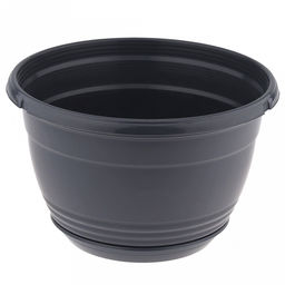 Горшок для цветов пластмассовый Глория 3,3л, д21,5см, h14см, антрацит (Россия)