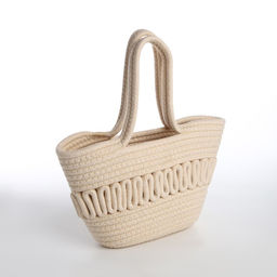 Сумка женская плетёная без застёжки, цвет молочный - Simaland фото 2