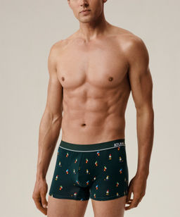 ATLANTIC 2GMH-031 Трусы шорты Check - набор 2 шт. темно-зеленый + темно-синий фото 2