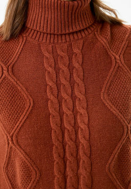 Вязаный жилет с высоким стоячим воротником - Incity фото 4