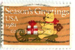 Марка Рождество 1981 год США