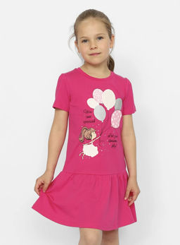 CRB wear / CWKG 63413-46 Платье для девочки, Циклама/Ex.Cherubino