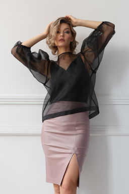 Блузка из органзы с топом в комплекте - Looklikecat фото 2