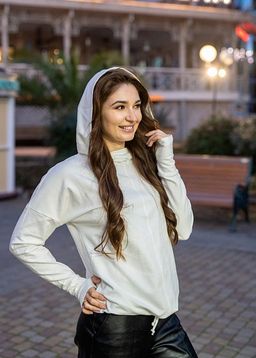 РАСПРОДАЖА Худи с перчаткой О36/белый - Ihomelux фото 4