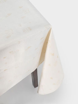 Скатерть, 160х160 см, жаккард, полиэстер, молочная, Золотистые дома, Townlet - Anna lafarg фото 3